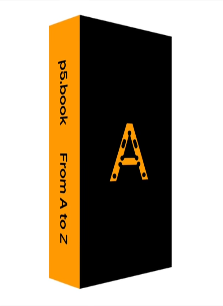 A colorful generative book made with p5.book